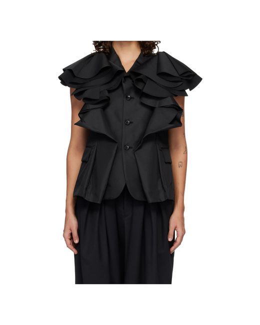 Comme des Garçons Black Short-Sleeved Blazer