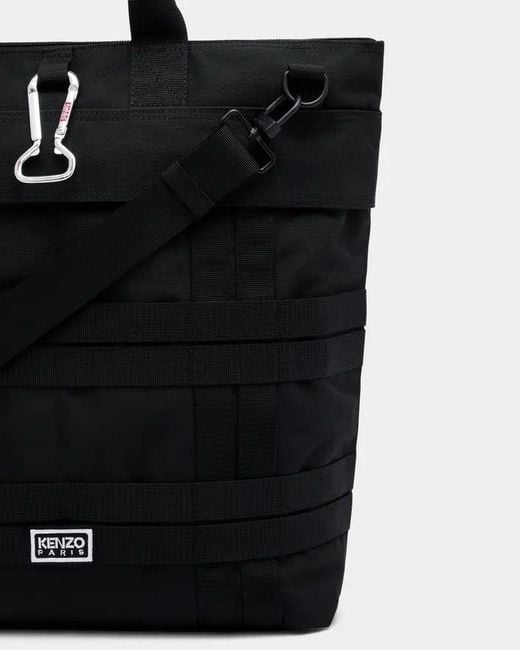 KENZO Black Explorer Tote Bag for men