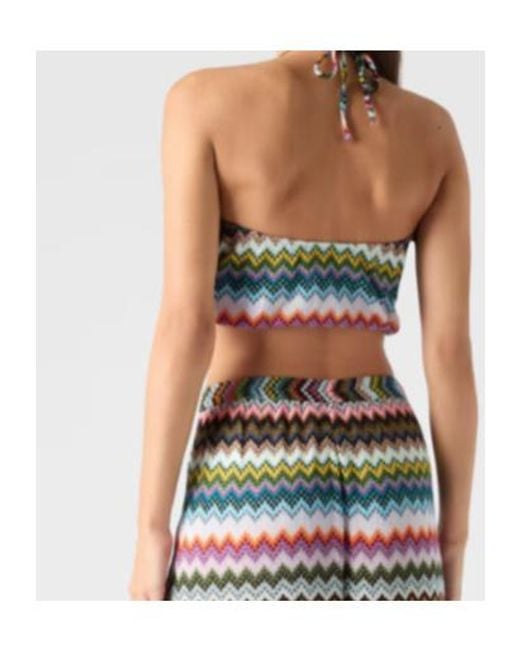 Missoni Blue Top With Zigzag Pattern