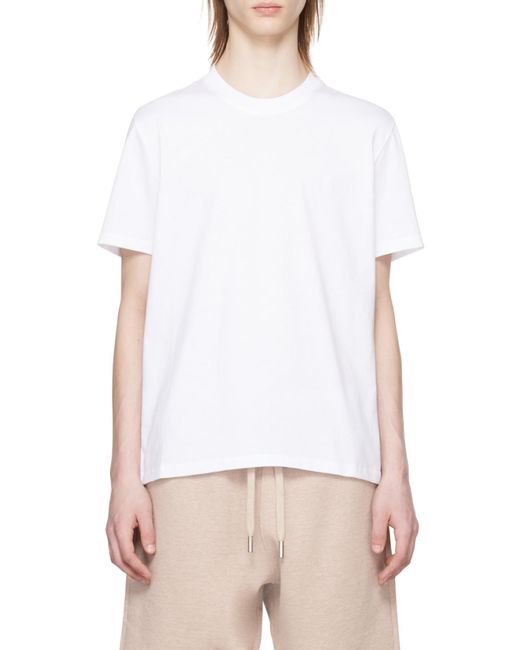 AMI White Short Sleeved Crewneck T-Shirt for men