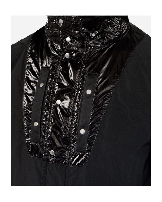 Stone Island Black Anti-Drop Hooded Panama Jacket for men