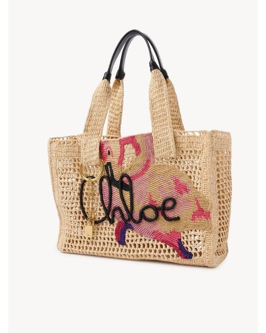 Chloé Pink Summer Banana East-West Tote Bag