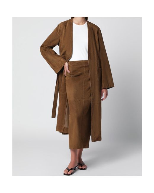 Nour Hammour Brown Belted Coat