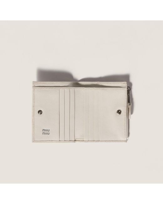 Miu Miu White Small Leather Wallet