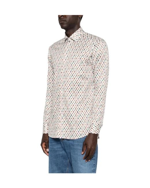 Etro White Printed Shirt for men