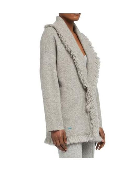 Alanui Gray Finest Fringed Cardigan