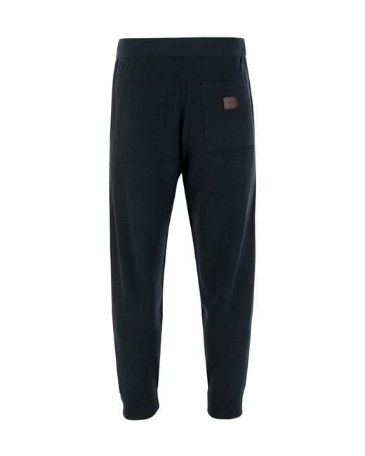 Berluti Black Elastic Waist Casual Pants for men