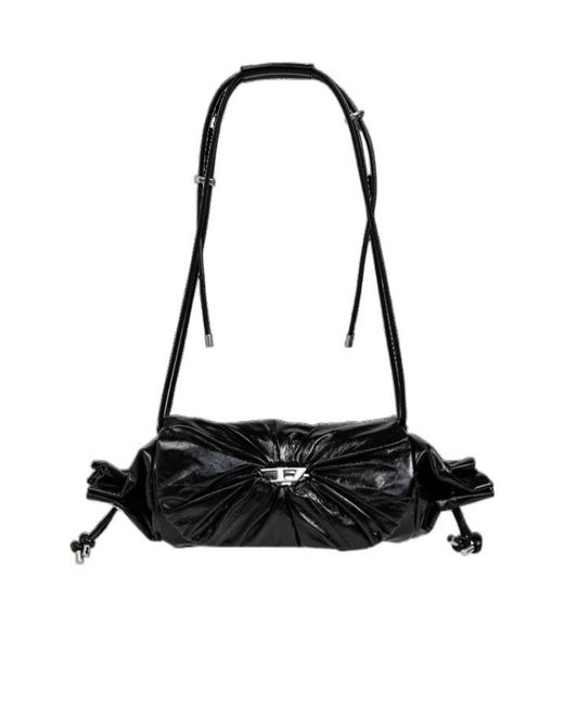 DIESEL Black Scrunch-D Shoulder Bag