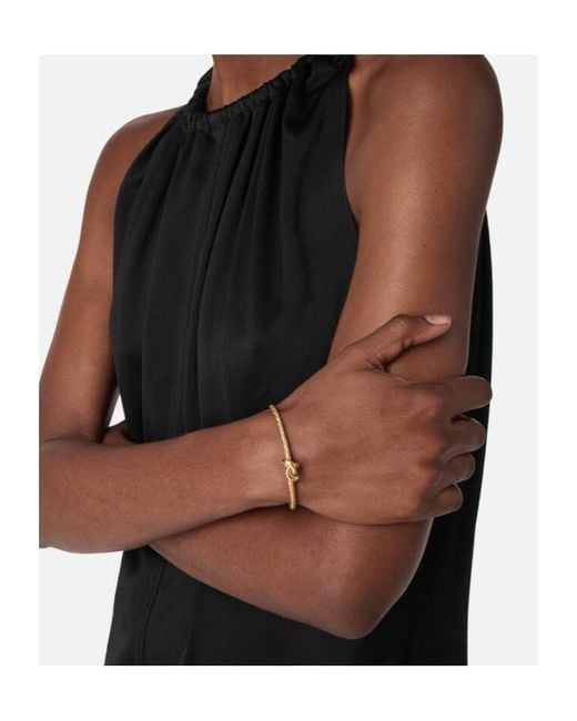 Bottega Veneta Metallic Knot Bracelet