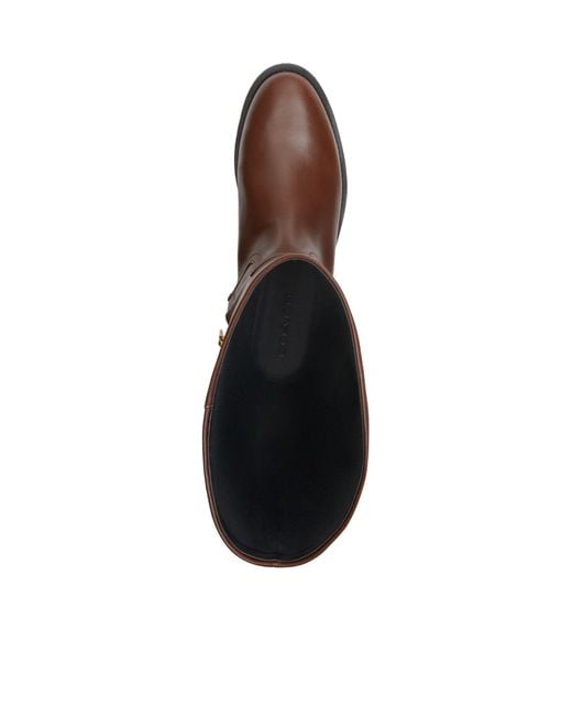 COACH Brown Zip Leather Boots