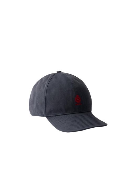 Prada Blue Old Gabardine Baseball Cap for men