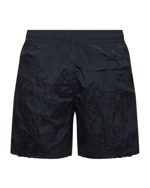 Stone Island Blue Logo Patch Swim Shorts for men