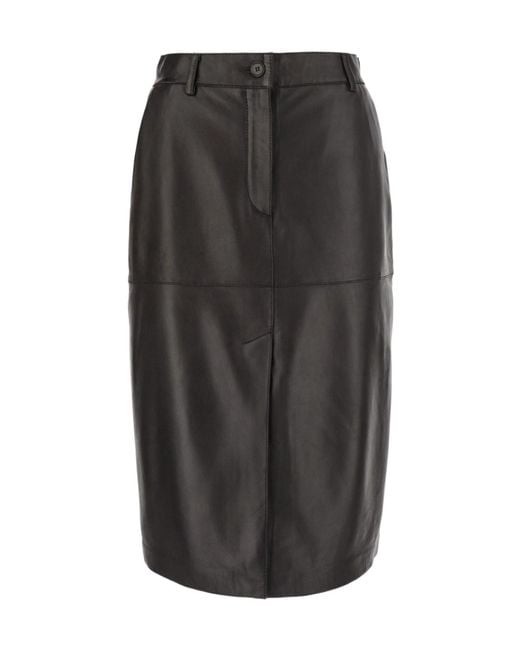 P.A.R.O.S.H. Gray P.A.R.O..H. Buttoned Pencil Skirt