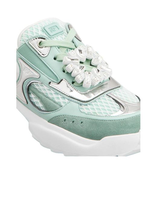 Roger Vivier Green Viv' O The Run Sneakers