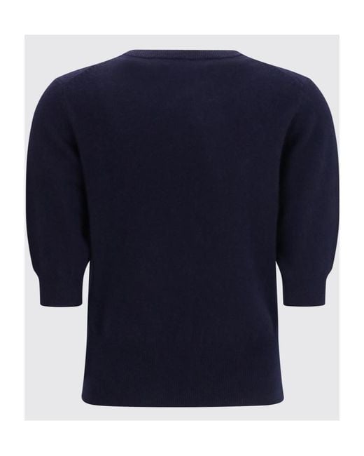 Extreme Cashmere Blue Crew Neck Cashmere Blend Sweater