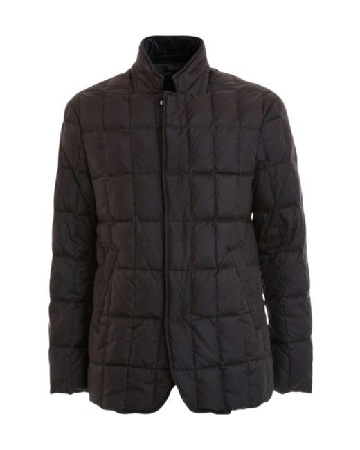 Armani Collezioni Black Quilted Cushioned Down Jacket for men