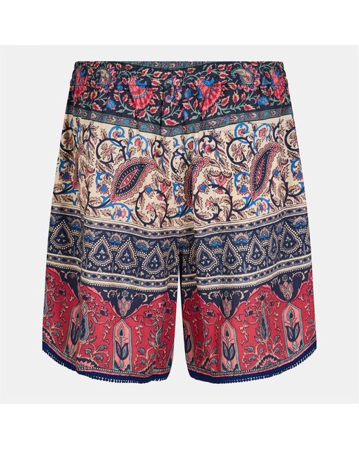 Valentino Blue Printed Graphic Shorts for men