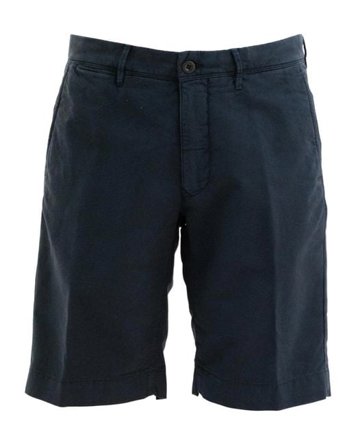 Incotex Blue Cotton Shorts for men