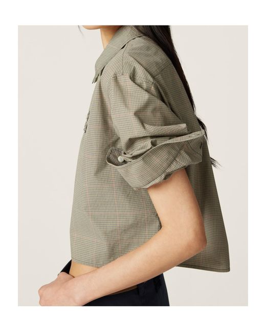 Miu Miu Natural Technical Check Shirt