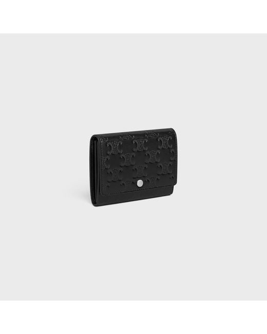Céline Black Flip-Top Card Holder for men