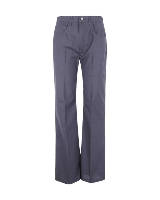 Seventy Blue Flared Wool Trousers
