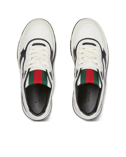 GUCCI Reweb Low Top sneakers shoes 785728 white 37