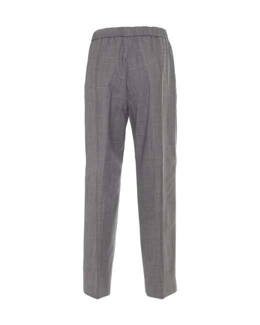 Fabiana Filippi Gray Straight-Leg Trousers