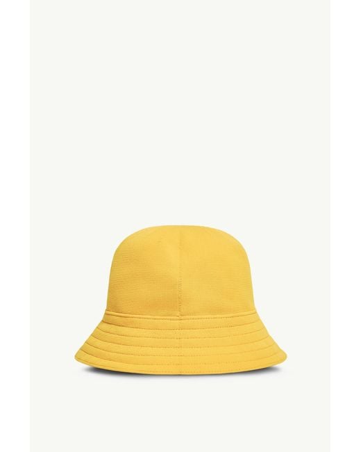 Moncler Yellow Logo Patch Bucket Hat for men
