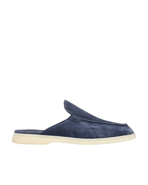 Loro Piana Blue Babouche Walk Love Shoes for men