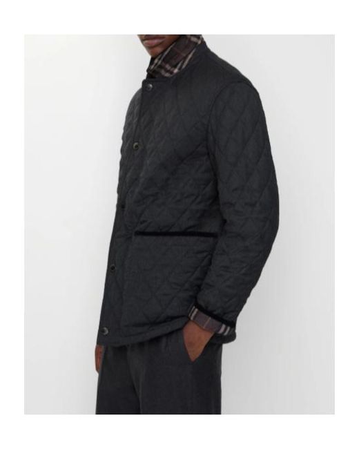 Burberry Black Long Sleeved Quilted Barn Jacket for men