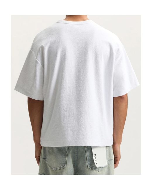 Purple Brand White Tunnel Vision T-Shirt for men