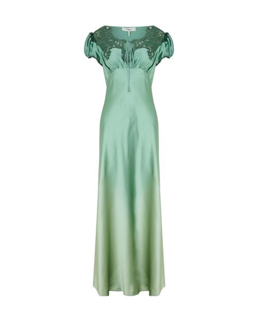 Chloé Green Silk Long Maxi Dress