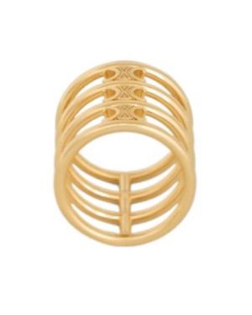 Céline Metallic Triomphe Cage Ring