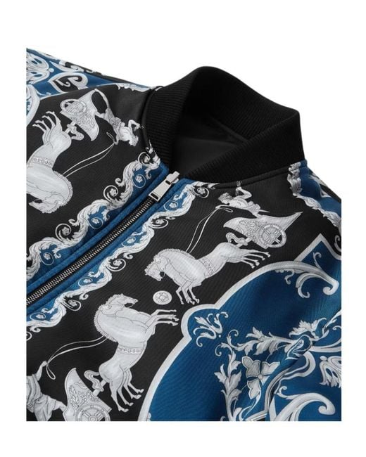 Versace Blue Reversible Blouson Jacket for men