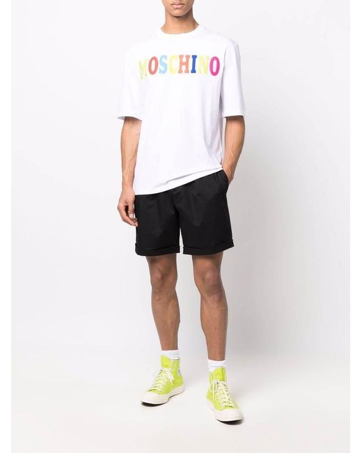 Moschino White Logo Short-Sleeved T-Shirt for men