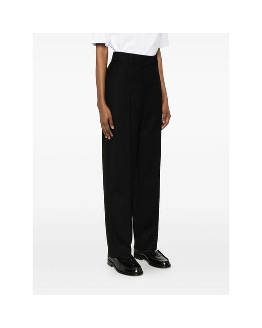 Brunello Cucinelli Black Pressed-Crease Straight-Leg Trousers