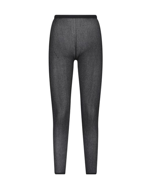 Dondup Gray Erotica Logo Patch Knitted Trousers