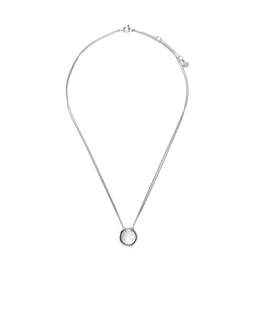 Tory Burch Metallic Logo Charm Necklace