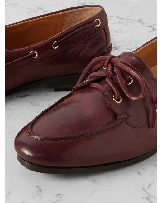 Bally Brown Pathy Lace-Up Loafers