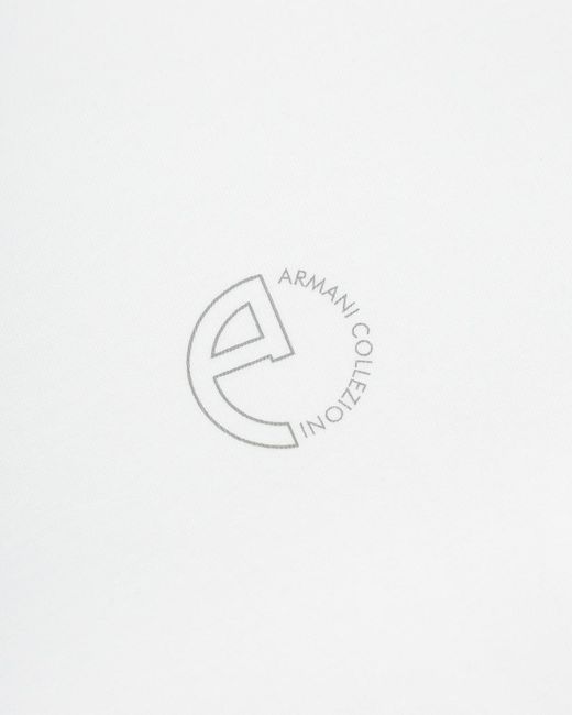 Armani Collezioni White Round-Necked T-Shirt for men
