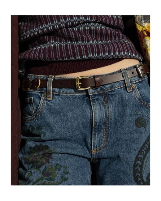 Etro White Triple Buckle Belt