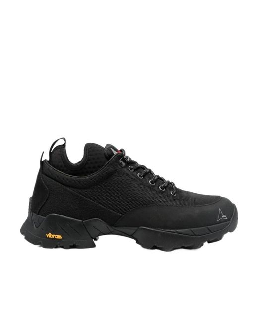 Roa Black Double Neal Canvas Sneakers for men