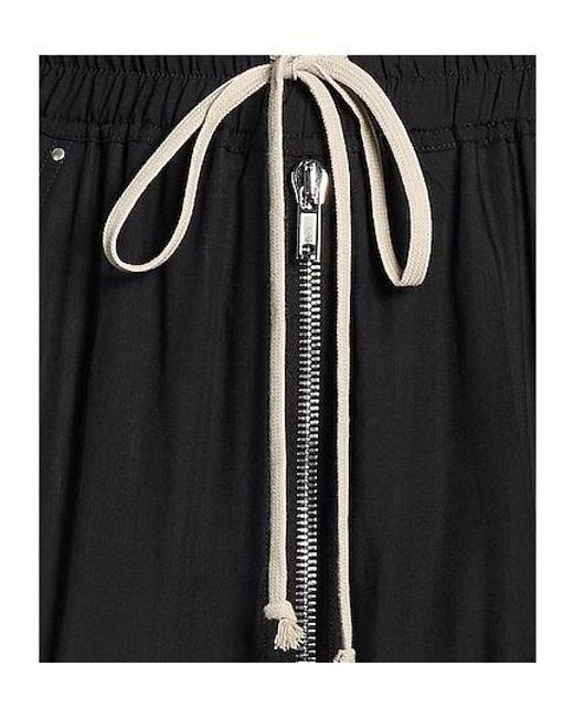 Rick Owens Black Solid Cargo Pants