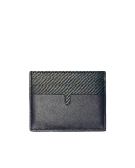 Burberry Blue Tall Pop Check Card Case for men