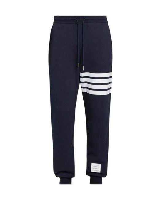 Thom Browne Blue Bar Striped Sweatpants for men