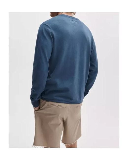 Rag & Bone Blue Crew-Neck Knit Top for men