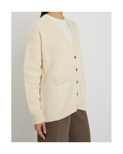 Moncler Natural Wool And Cashmere-Blend Cardigan