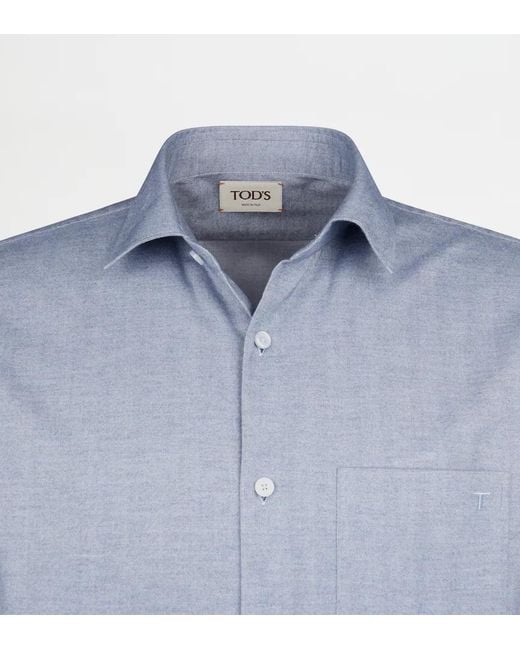 Tod's Blue Long-Sleeved Shirt for men