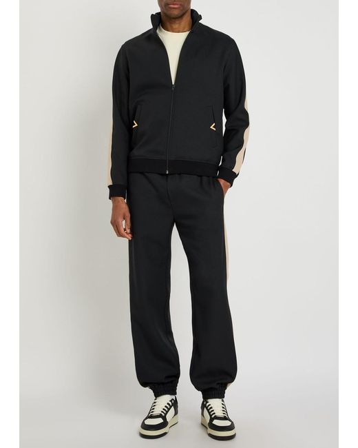 Valentino Black Jersey-Twill Track Pants for men