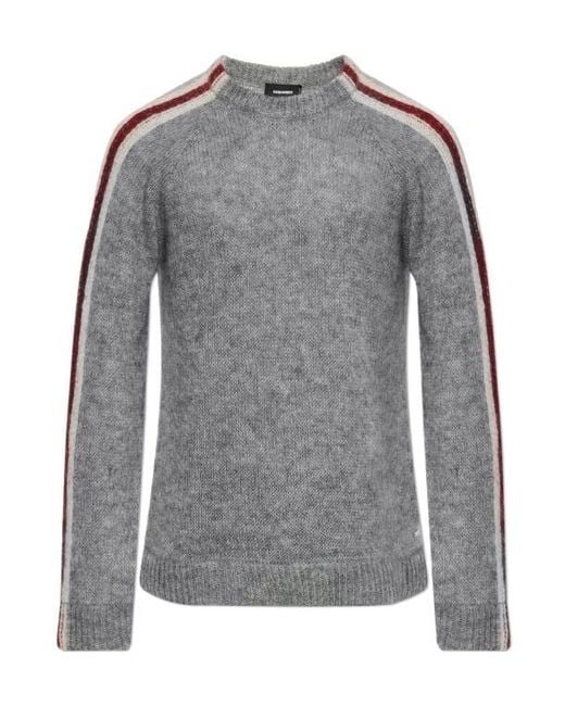 DSquared² Gray Long-Sleeved Sweater for men